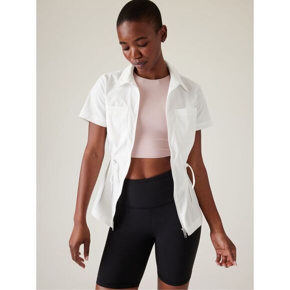 Athleta Advantage Cinch Top In White Size XL - Picture 1 of 12